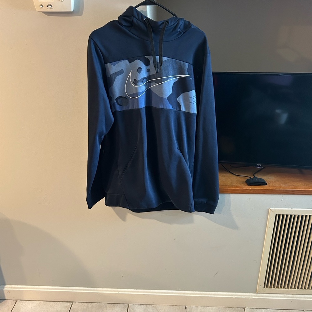 Nike Navy and Black Camo Hoodie